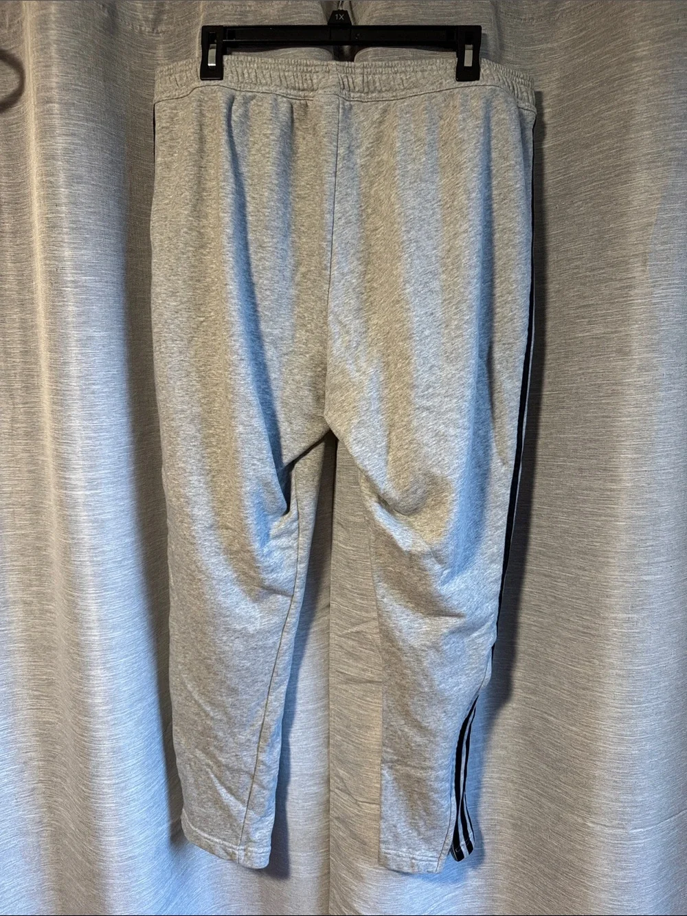 adidas Gray Sweatpants with Black Triple Stripes